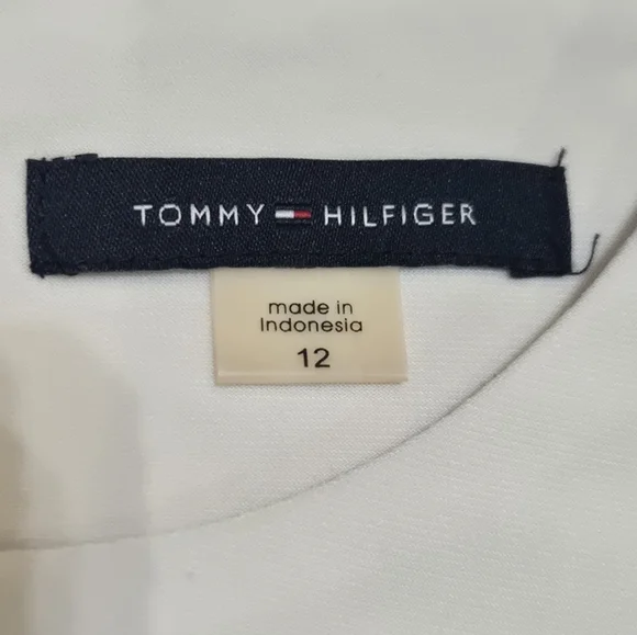 Tommy Hilfiger Black and White Jersey Colorblock Dress, Size 14 - Picture 2 of 6